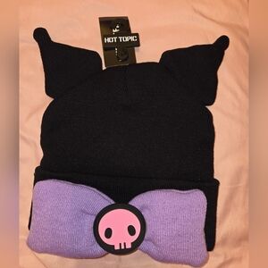 Kuromi Plish Bow Ears Beanie